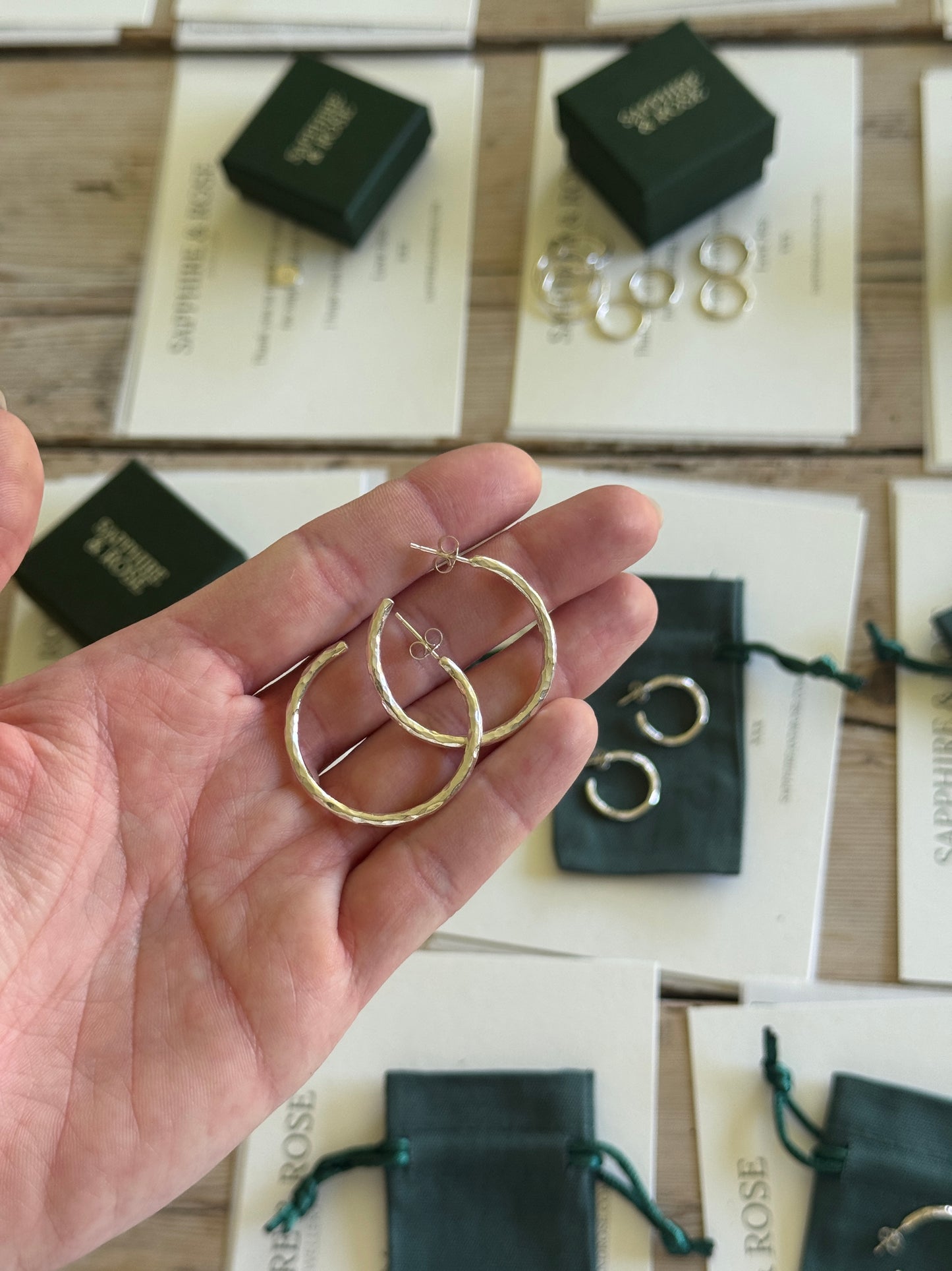 Large Hammered Hoops