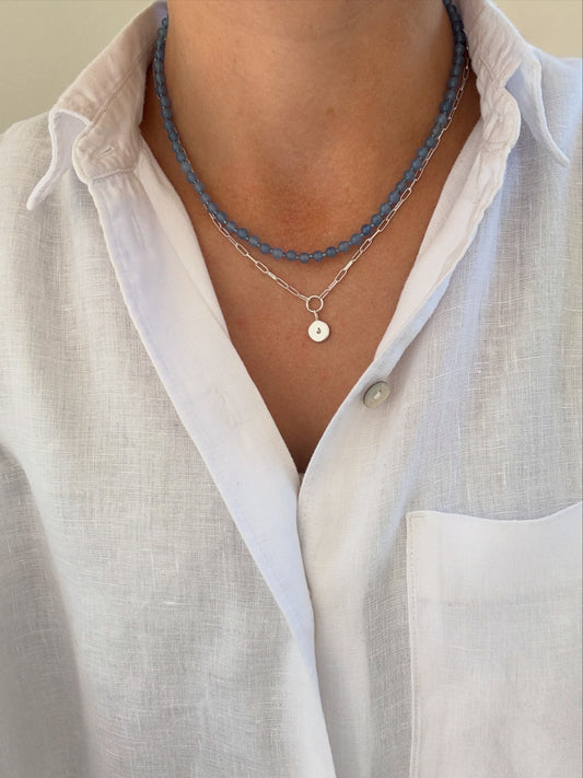 Cornflower Blue Beaded Necklace