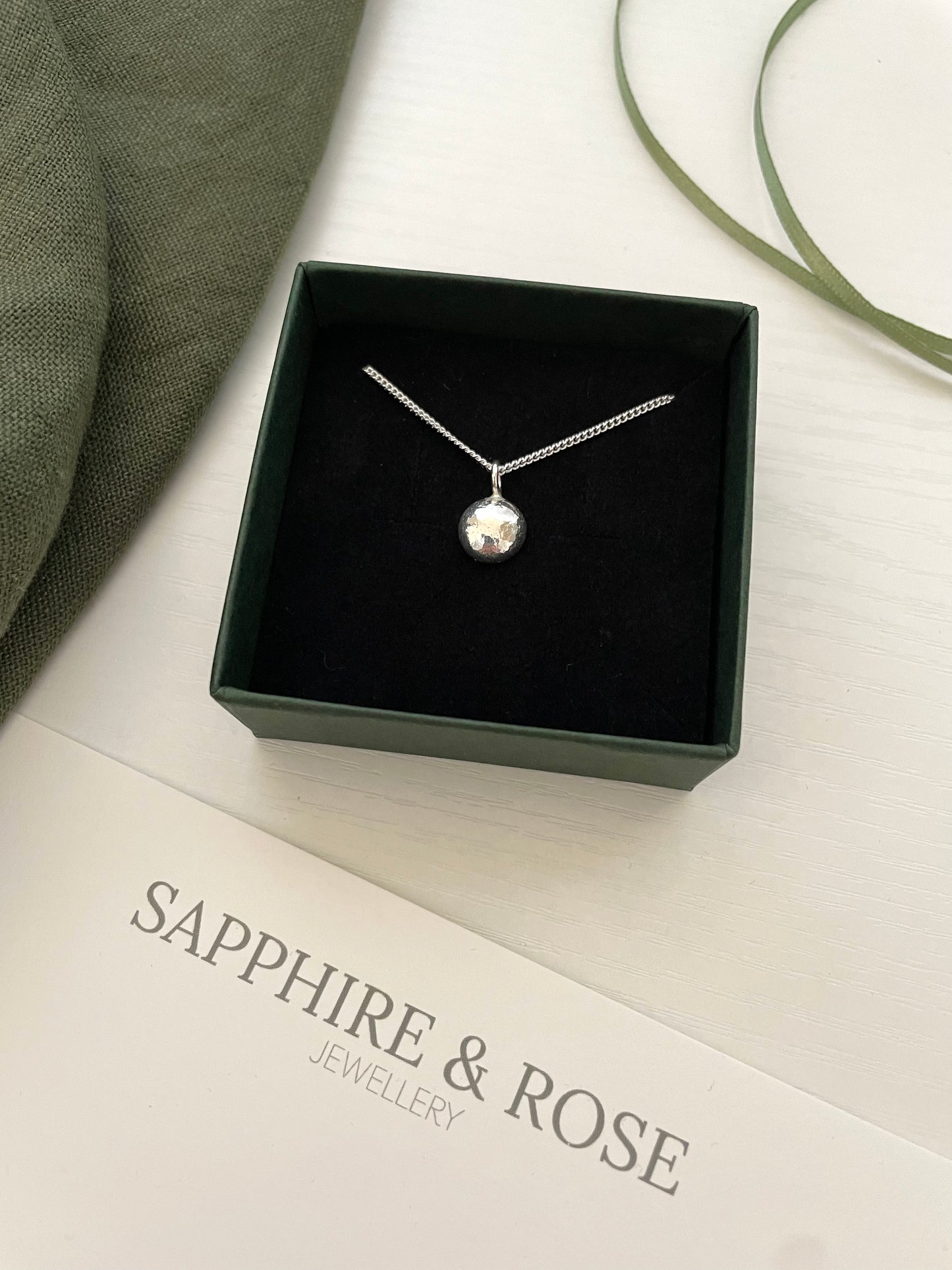 Small Organic Silver Necklace
