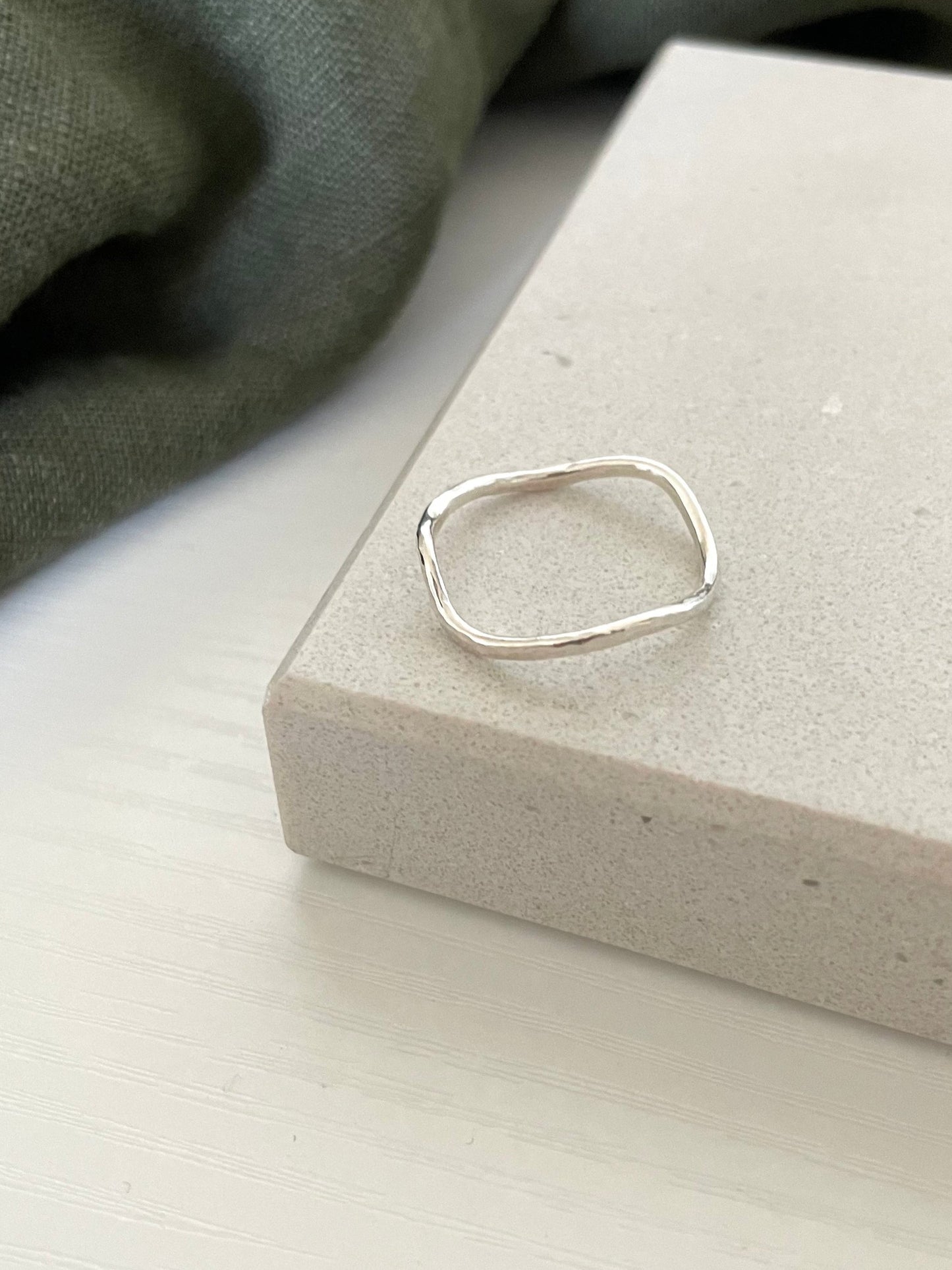 Hammered Ripple Ring