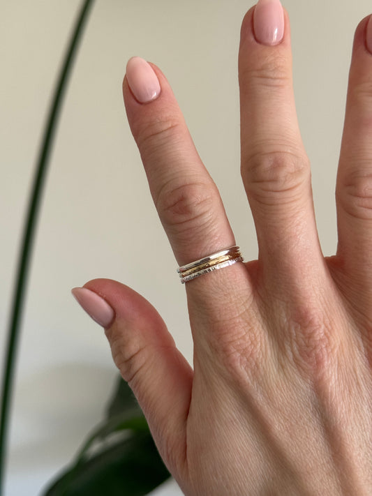 Mixed Metal Stacking Ring Set