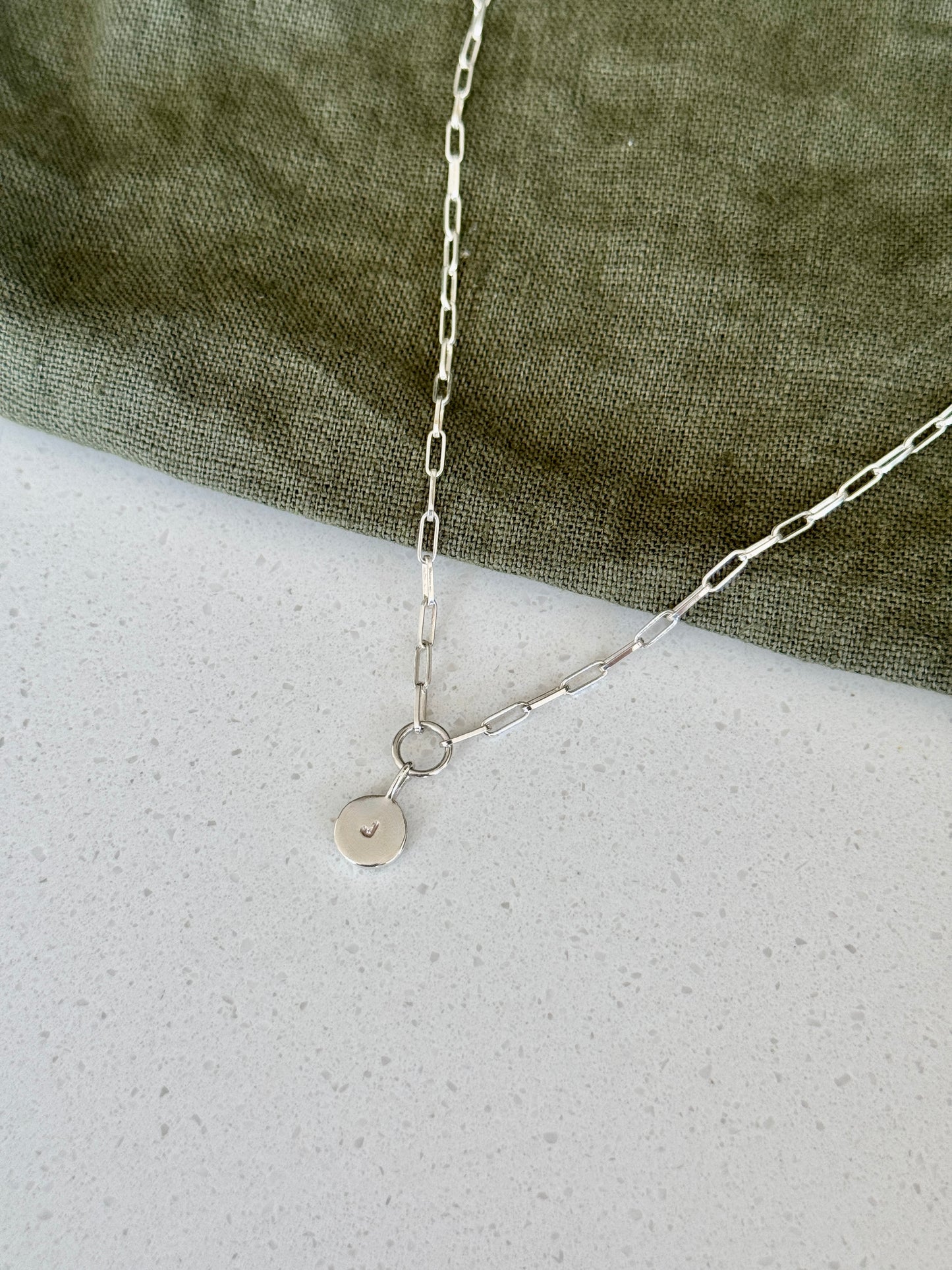 Signature Silver Initial Necklace