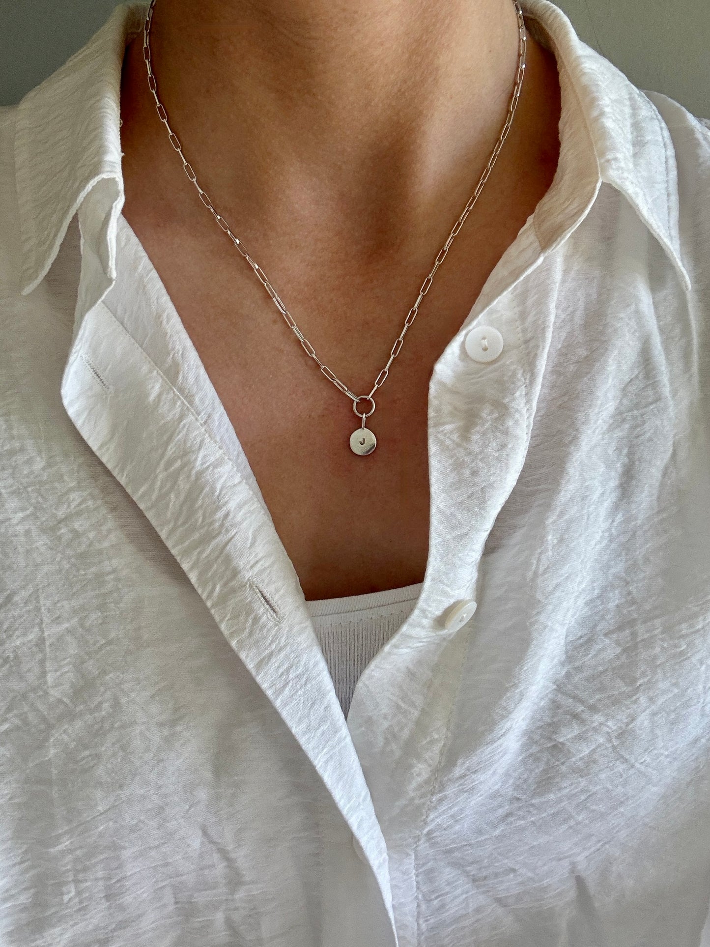 Signature Silver Initial Necklace
