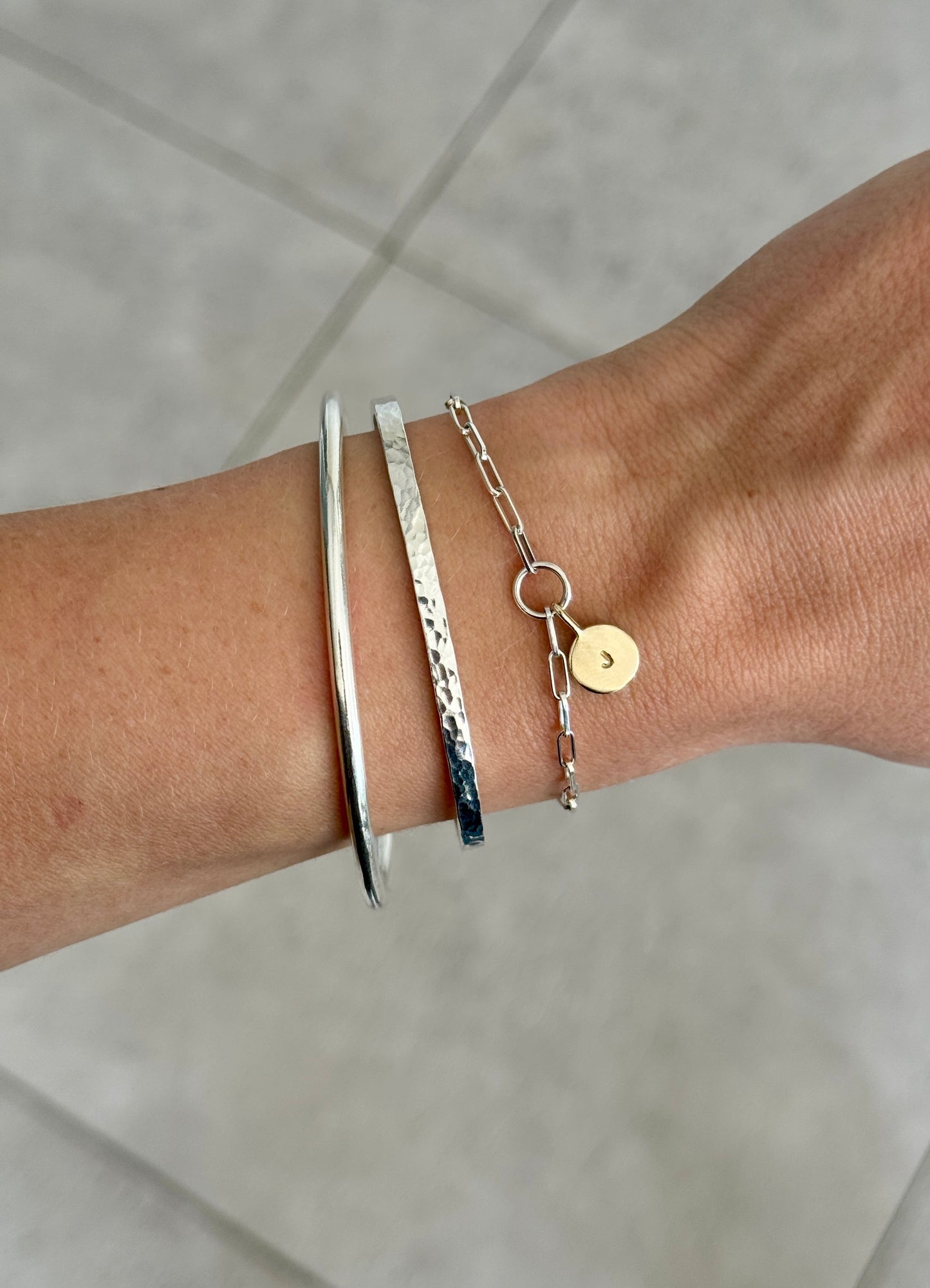 Mini Hammered Cuff