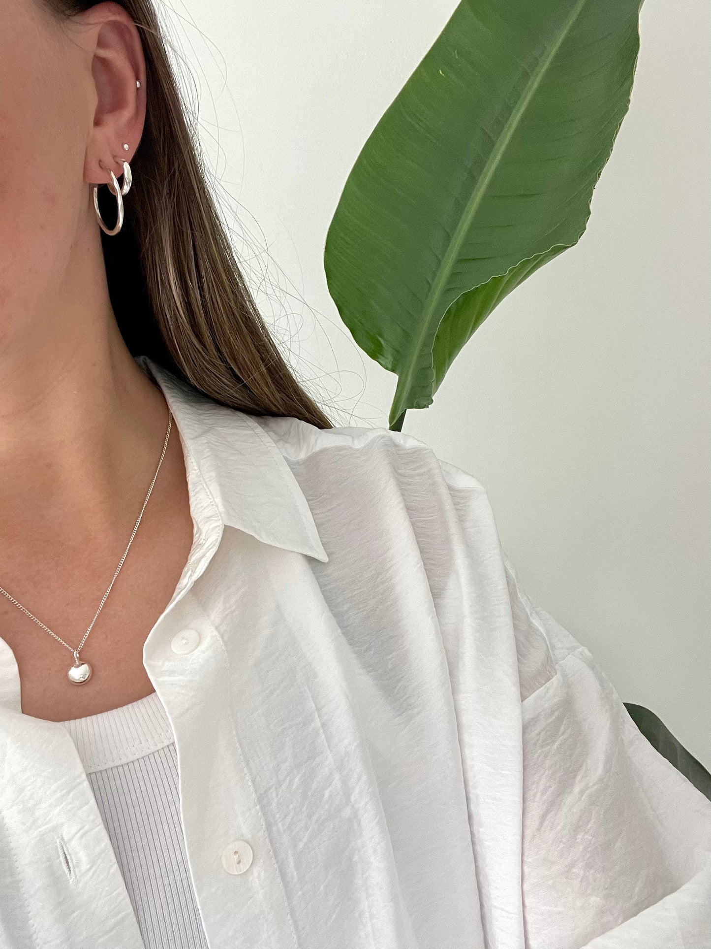 Small Organic Silver Necklace