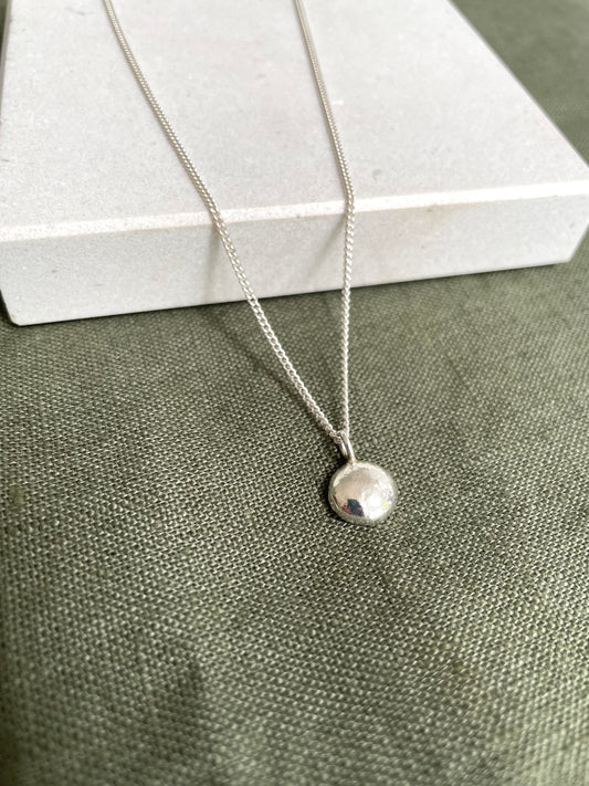 Small Organic Silver Necklace