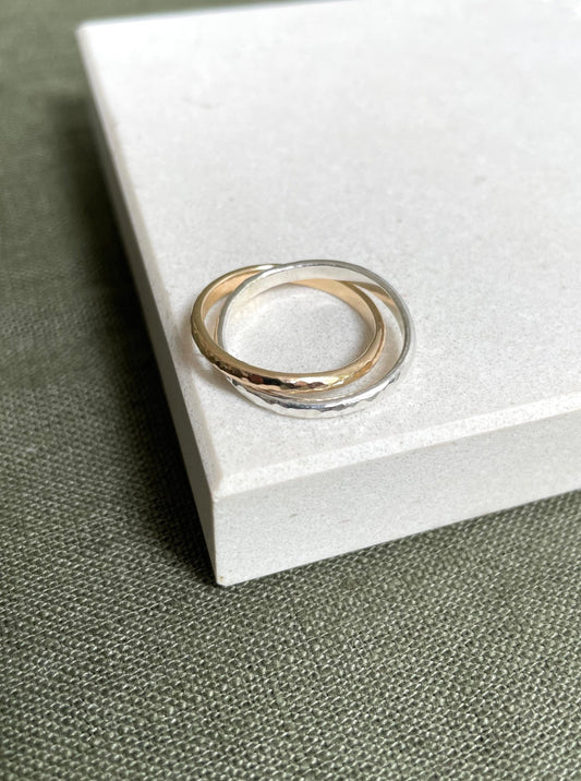 Mixed Metal Intertwined Ring