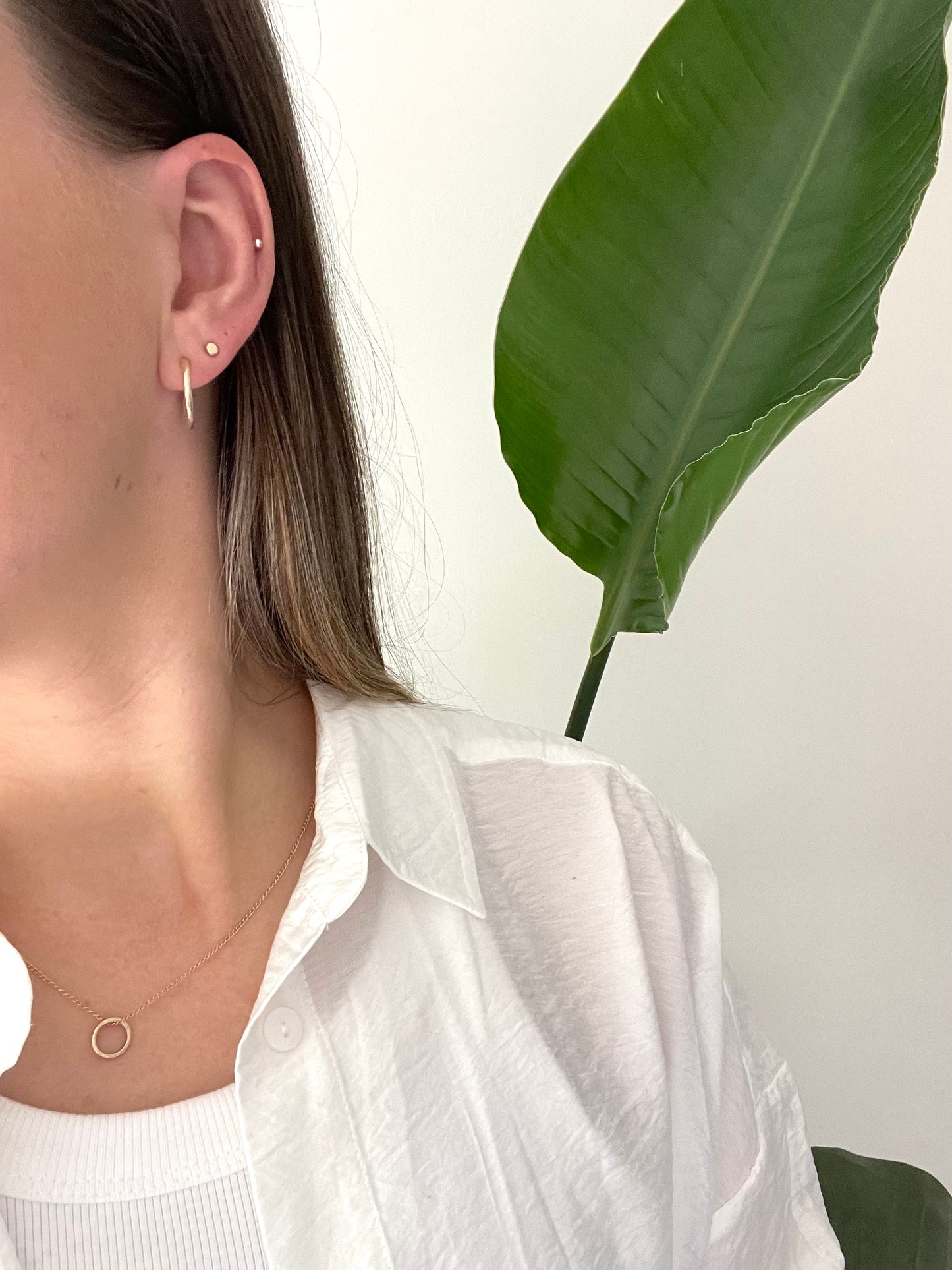 9ct Gold Dainty Circle Necklace