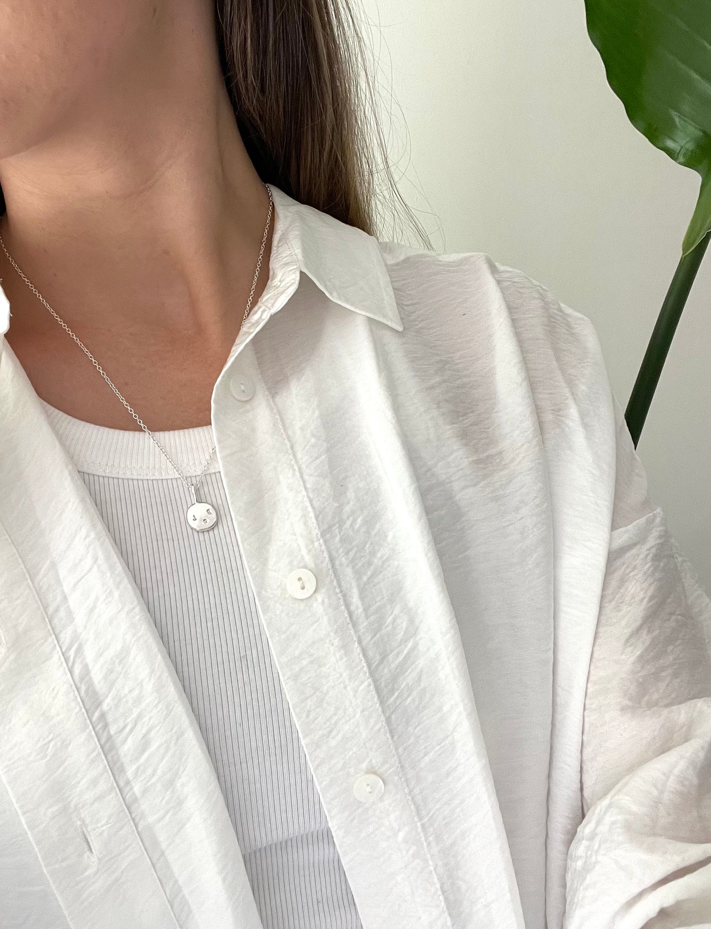 Initial Pebble Necklace