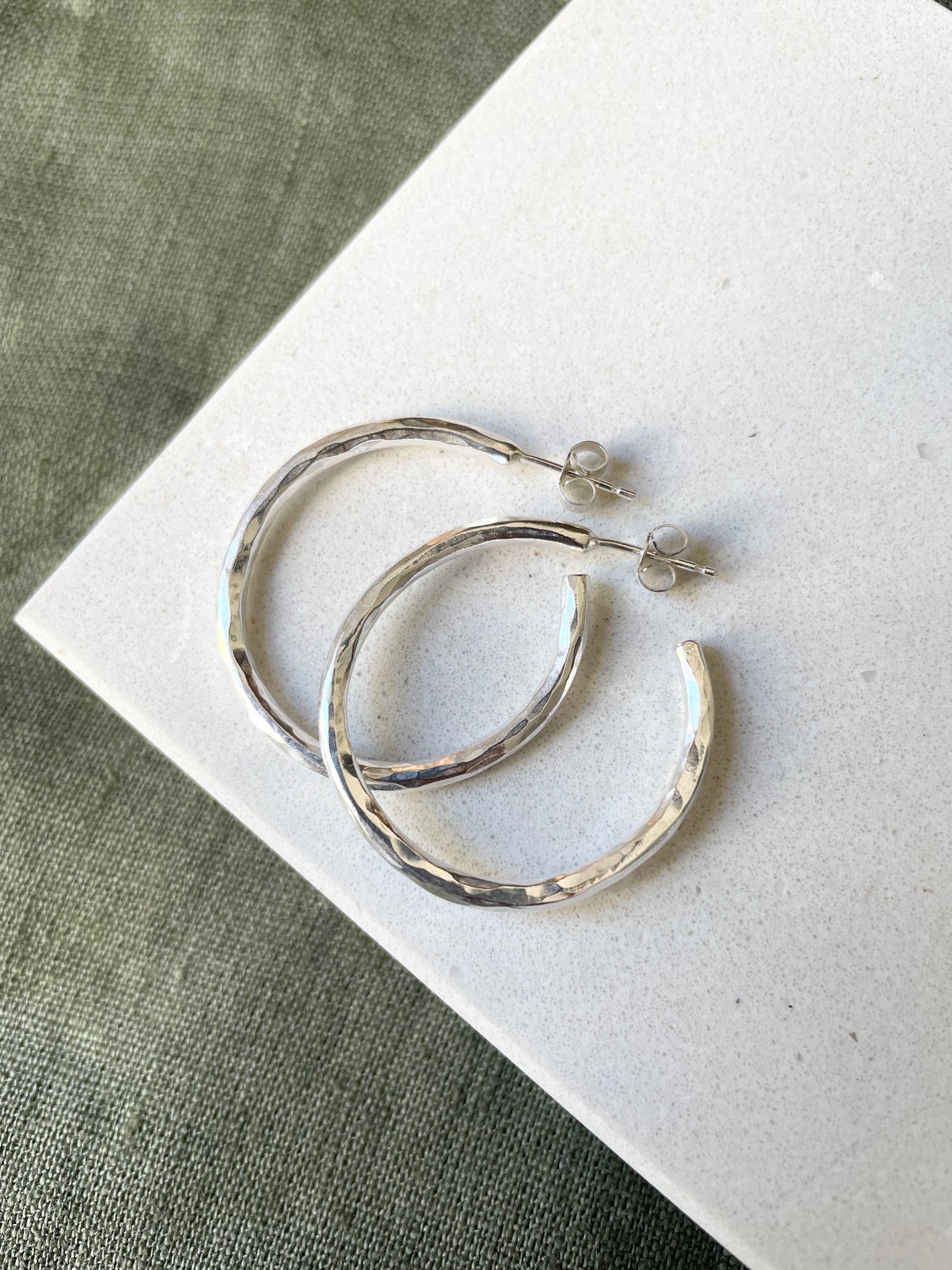 Large Hammered Hoops