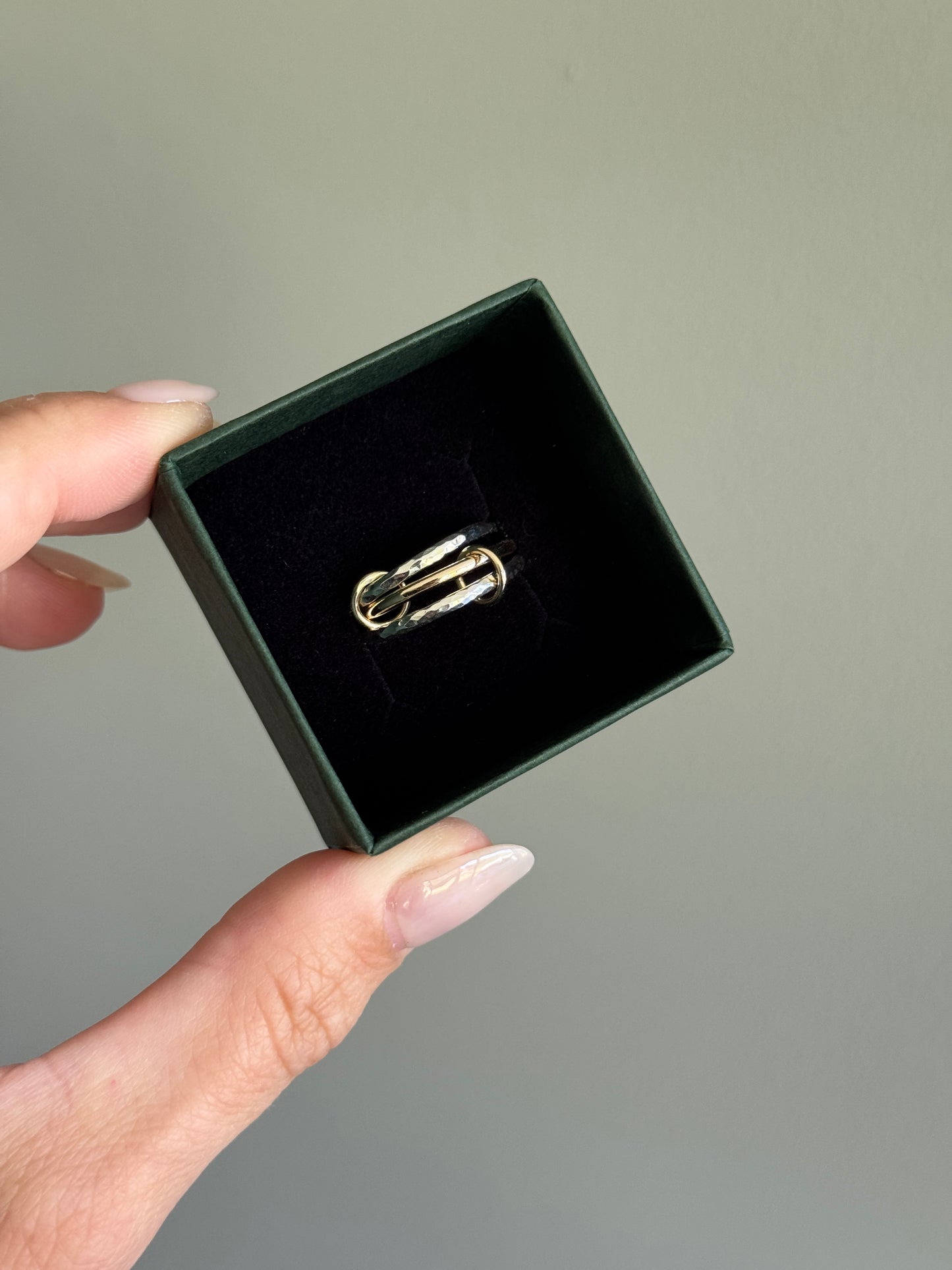 Mixed Metal Trinity Ring