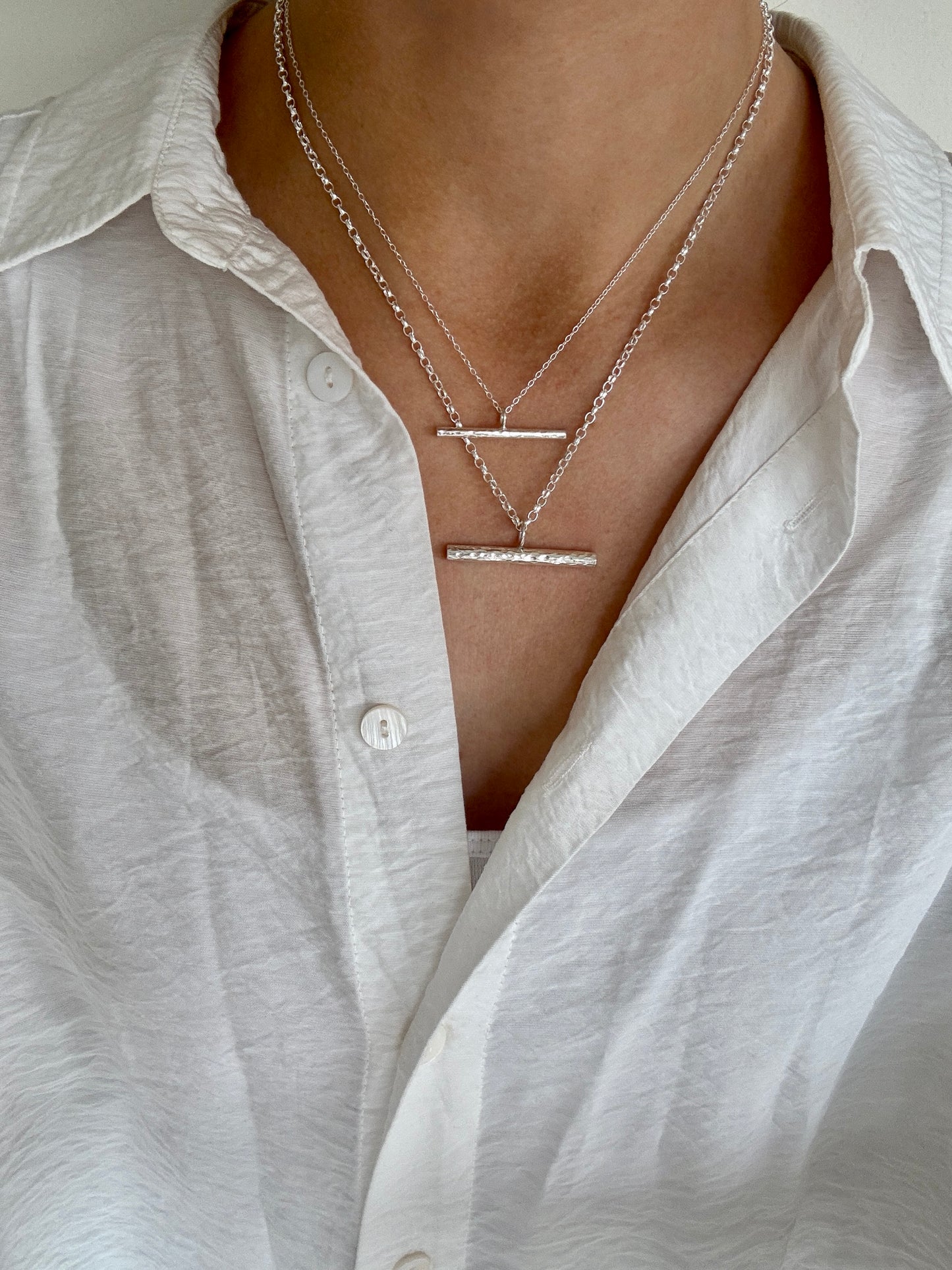 Dainty T Bar Necklace