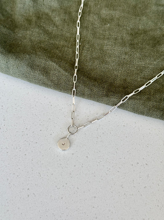 Signature Silver Initial Necklace