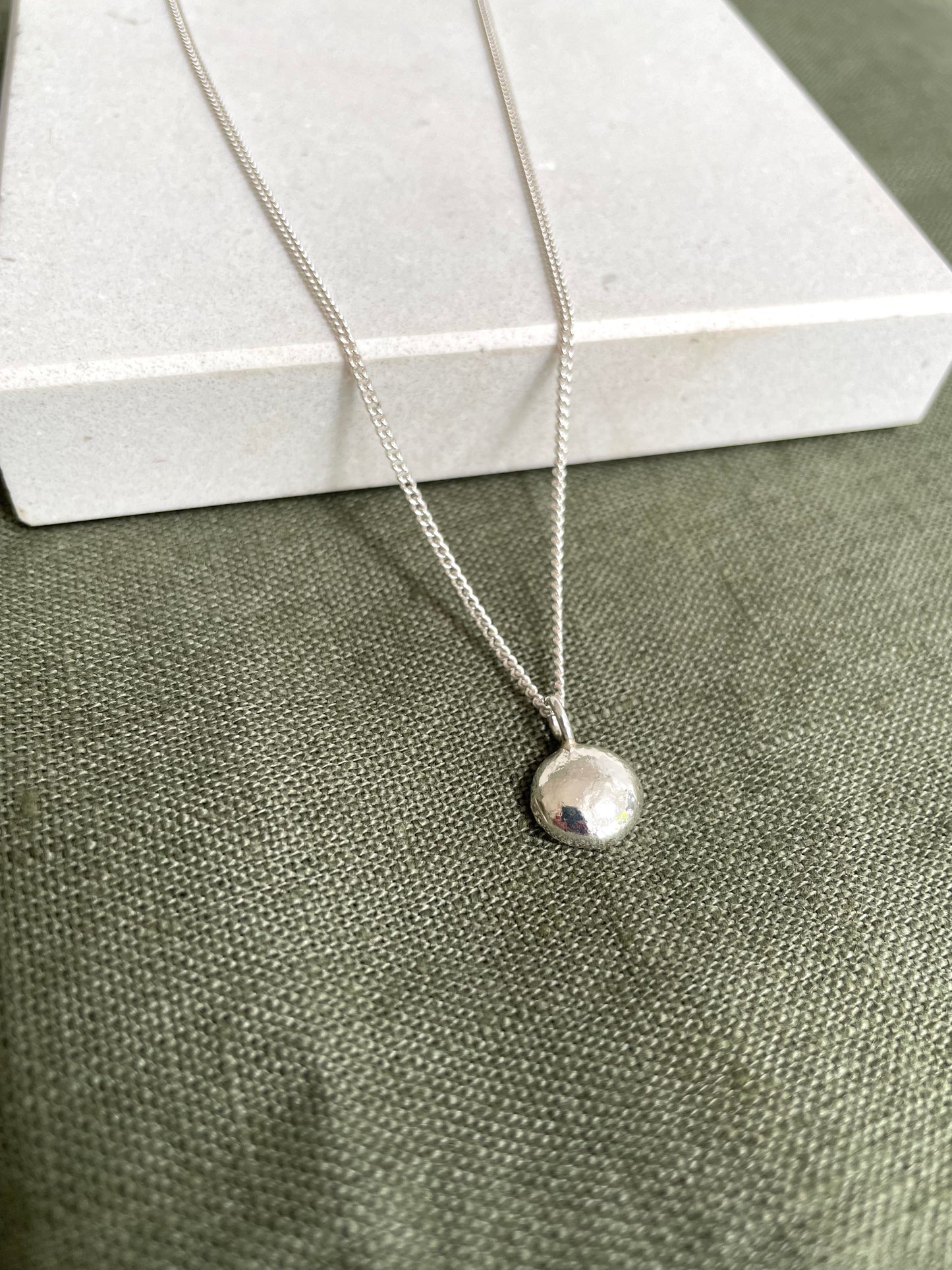 Small Organic Silver Necklace