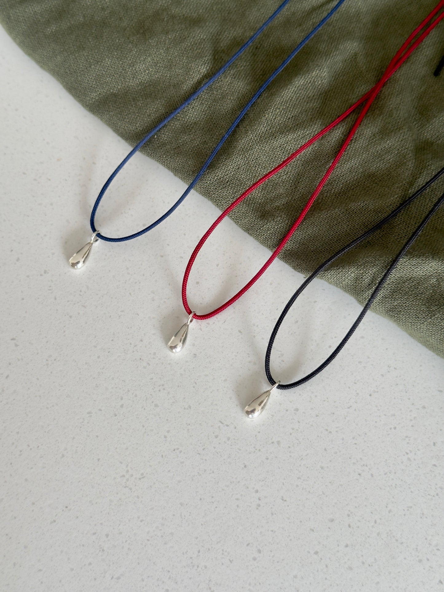 Teardrop Cord Necklace