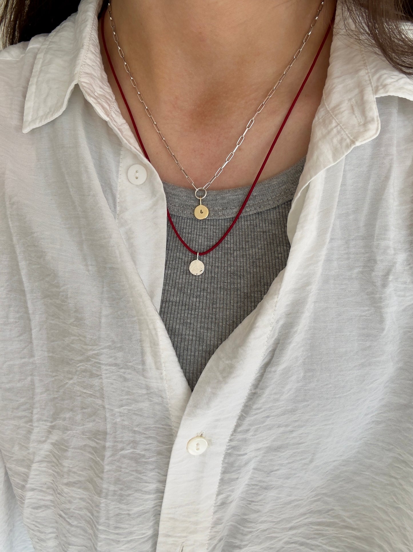 Hammered Cord Necklace