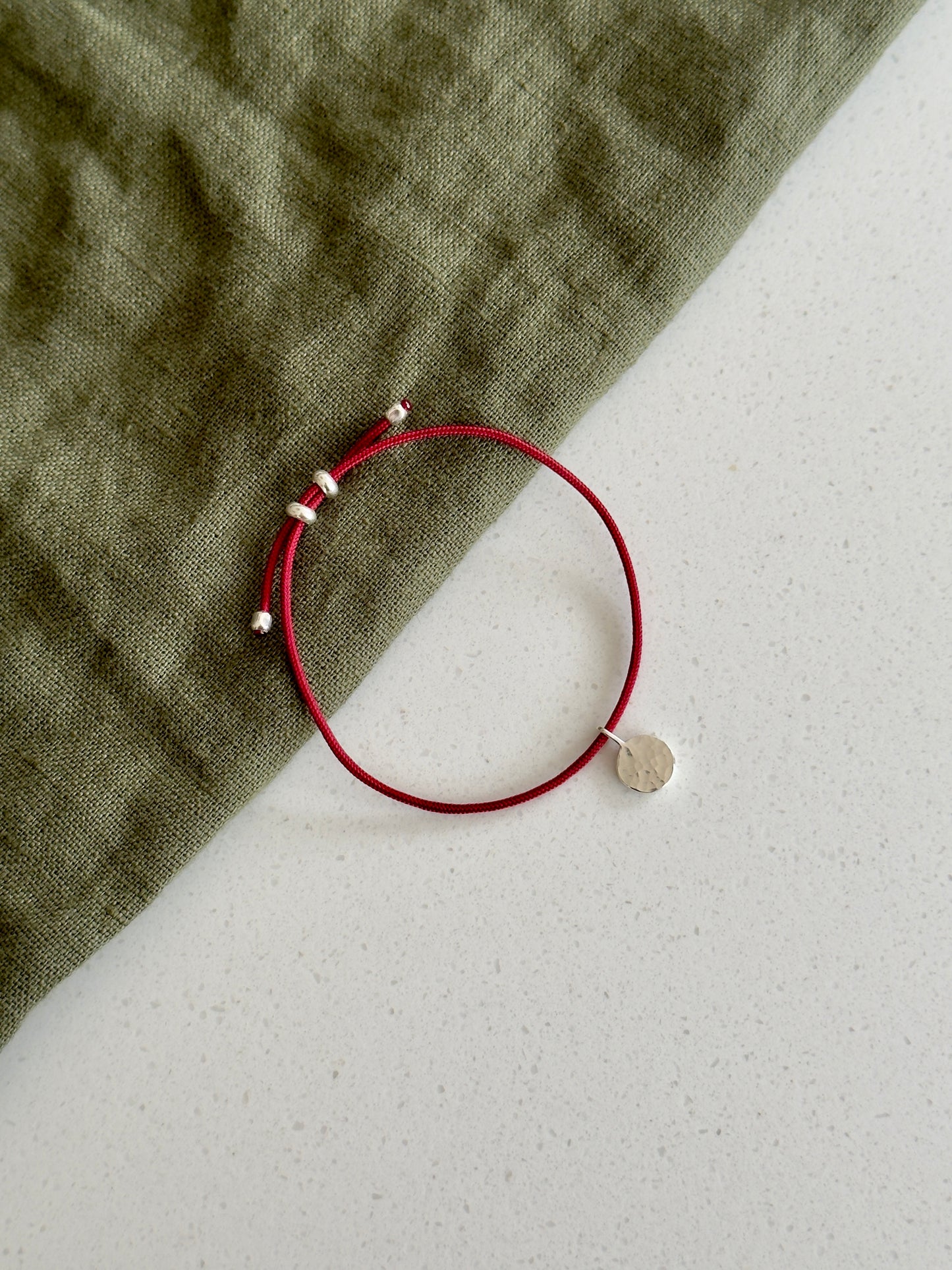 Hammered Cord Bracelet