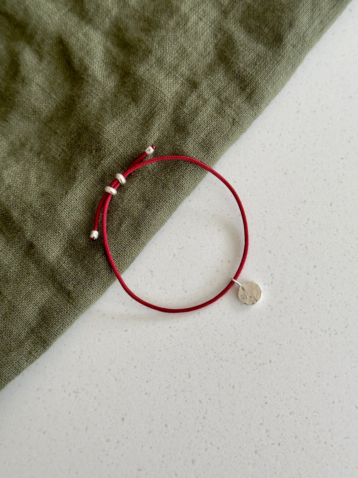 Hammered Cord Bracelet