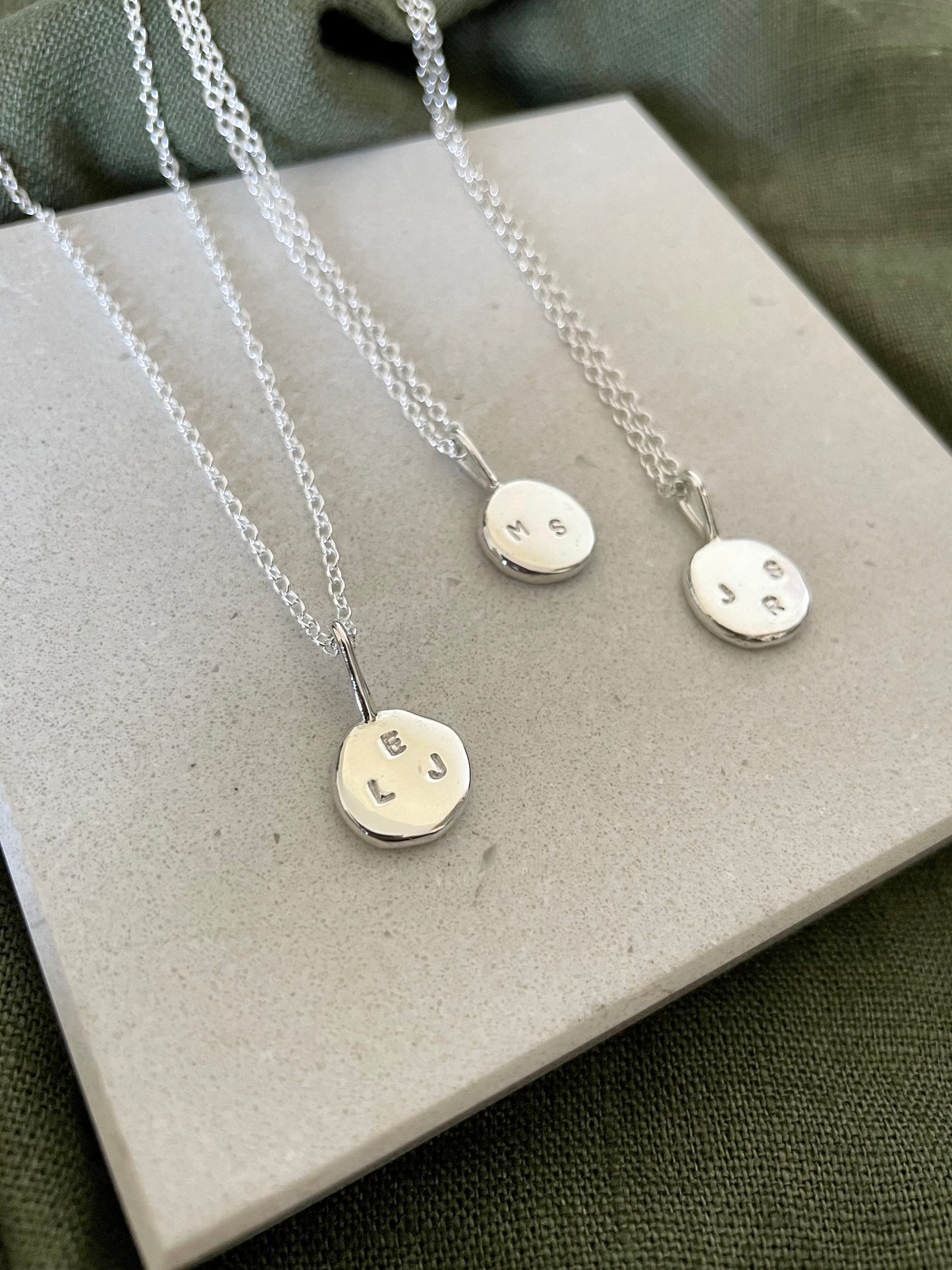 Initial Pebble Necklace